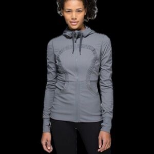 Lululemon Dance Studio Jacket in a light grey or "Blurred Grey"